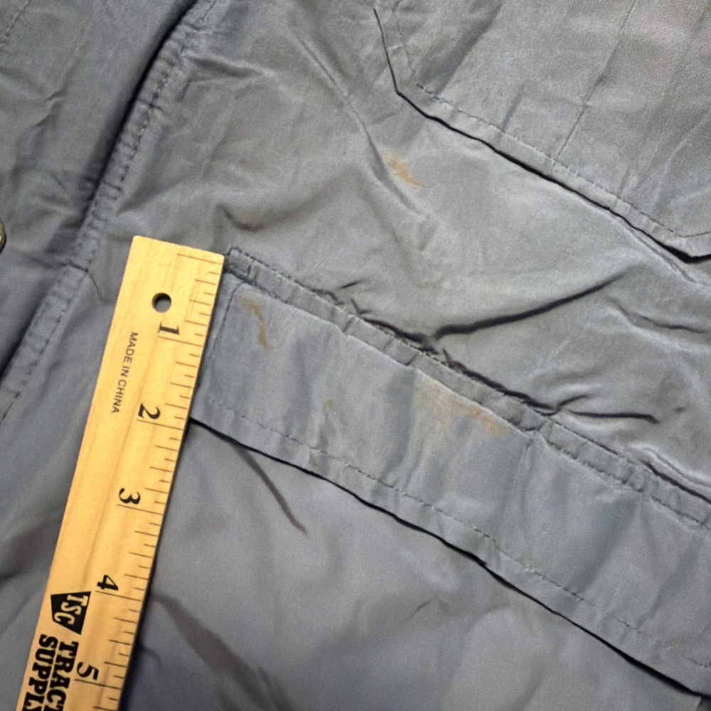 VTG 60s Woolrich Mountain Parka Mens L Blue Wool Lined Chore Barn Coat USA - Picture 4 of 11